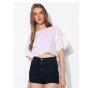 UO Lace Cropped Top